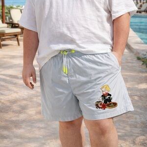Bain De Mer The Billionaires Club Sky Blue Swim Trunks SZ 3XL Resort Wear NWT